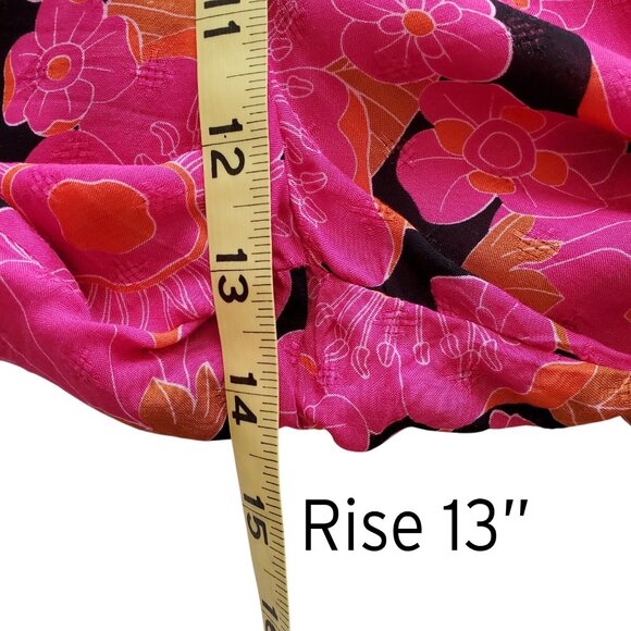 Rose & Olive Top and Pants Set Bright Magenta Floral Print Lightweight Size S - Picture 14 of 16